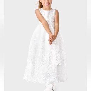Gymboree Special Occasion White Lace Appliqué Dress & Jacket Size 12 Flower Girl